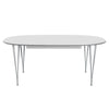 Fritz Hansen Superellipse Rozšiřující stůl Silvergrey/White Fenix ​​Lamináty, 300x120 cm