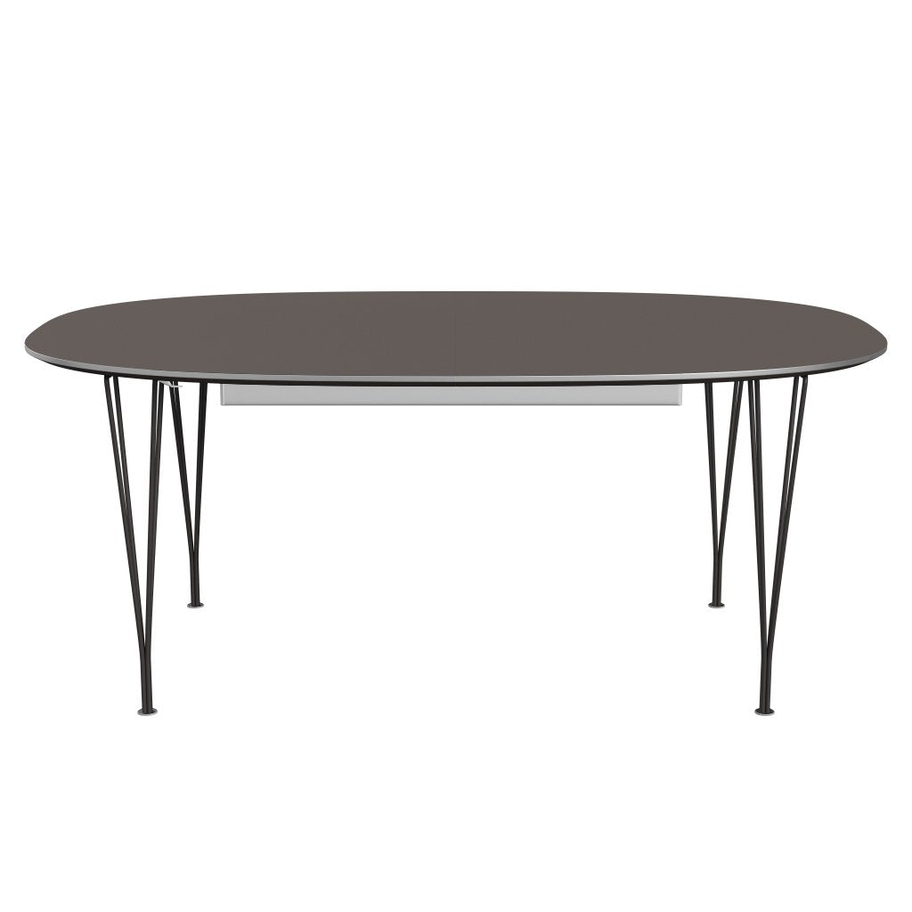 [product_category]-Fritz Hansen Superellipse Extending Table Warm Graphite/Grey Fenix Laminate, 300x120 Cm-Fritz Hansen-B619-FXGRL-SPAL-WARGRA-FRI-1
