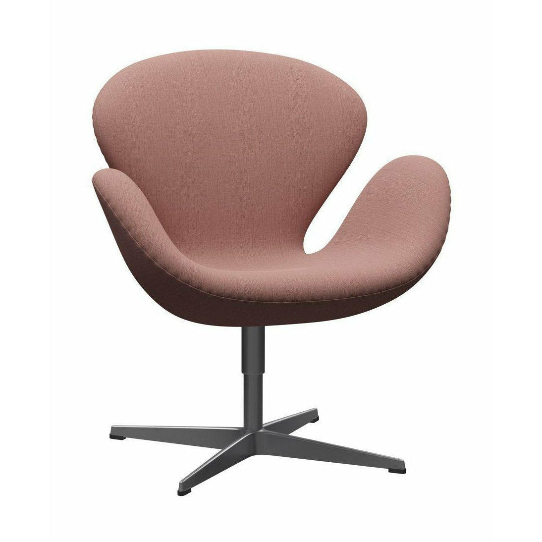 [product_category]-Fritz Hansen Svanen Lounge Chair Fabric, Silver Grey/Christianshavn 1131 Red-Fritz Hansen-3320-Christianshavn-1131-FRI-1