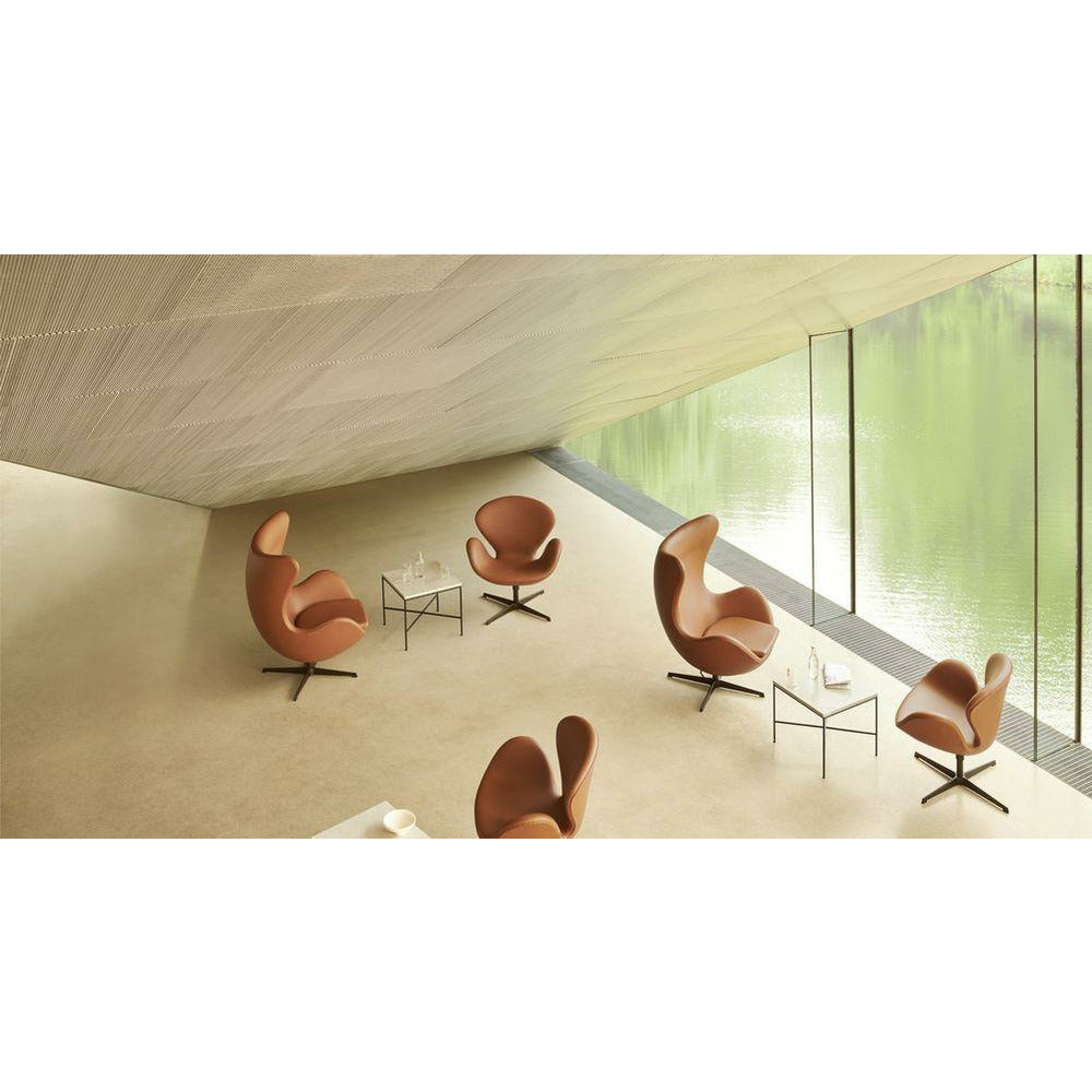 [product_category]-Fritz Hansen Svanen Lounge Chair Fabric, Silver Grey/Christianshavn 1131 Red-Fritz Hansen-3320-Christianshavn-1131-FRI-5