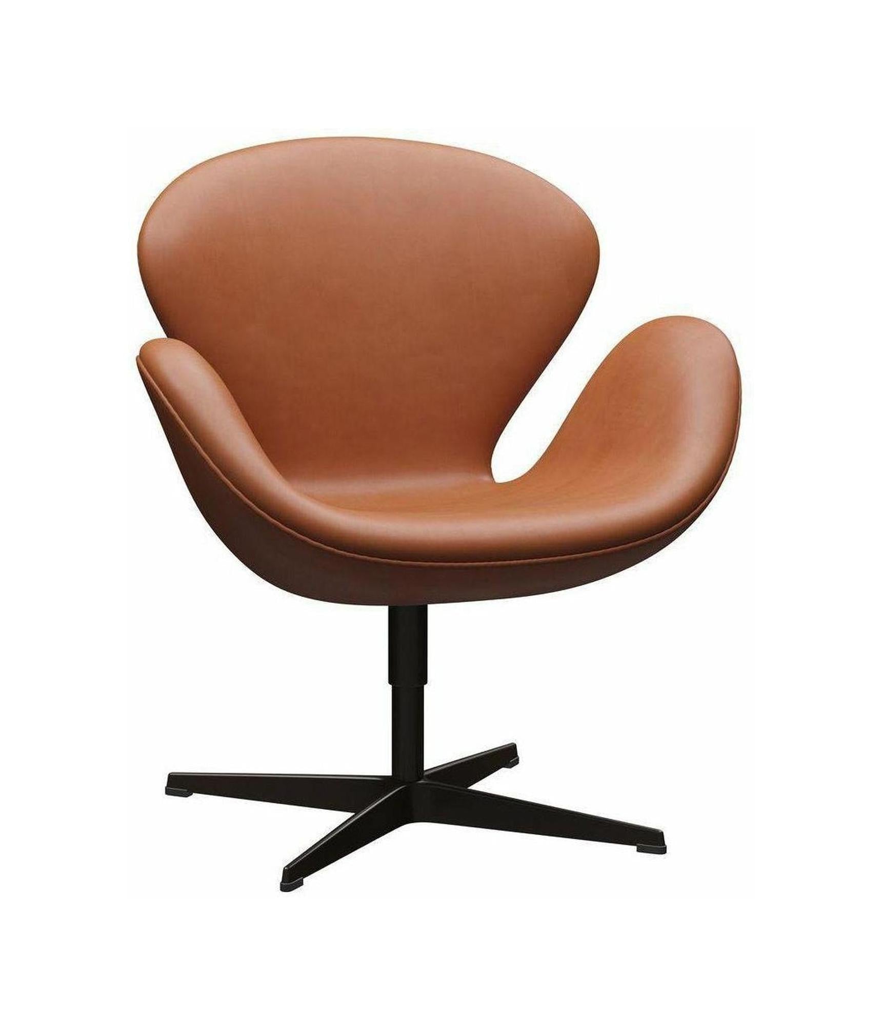 [product_category]-Fritz Hansen Svanen Lounge Chair Leather, Brown Bronze/Grace Walnut-Fritz Hansen-3320-Grace-Walnut-FRI-1
