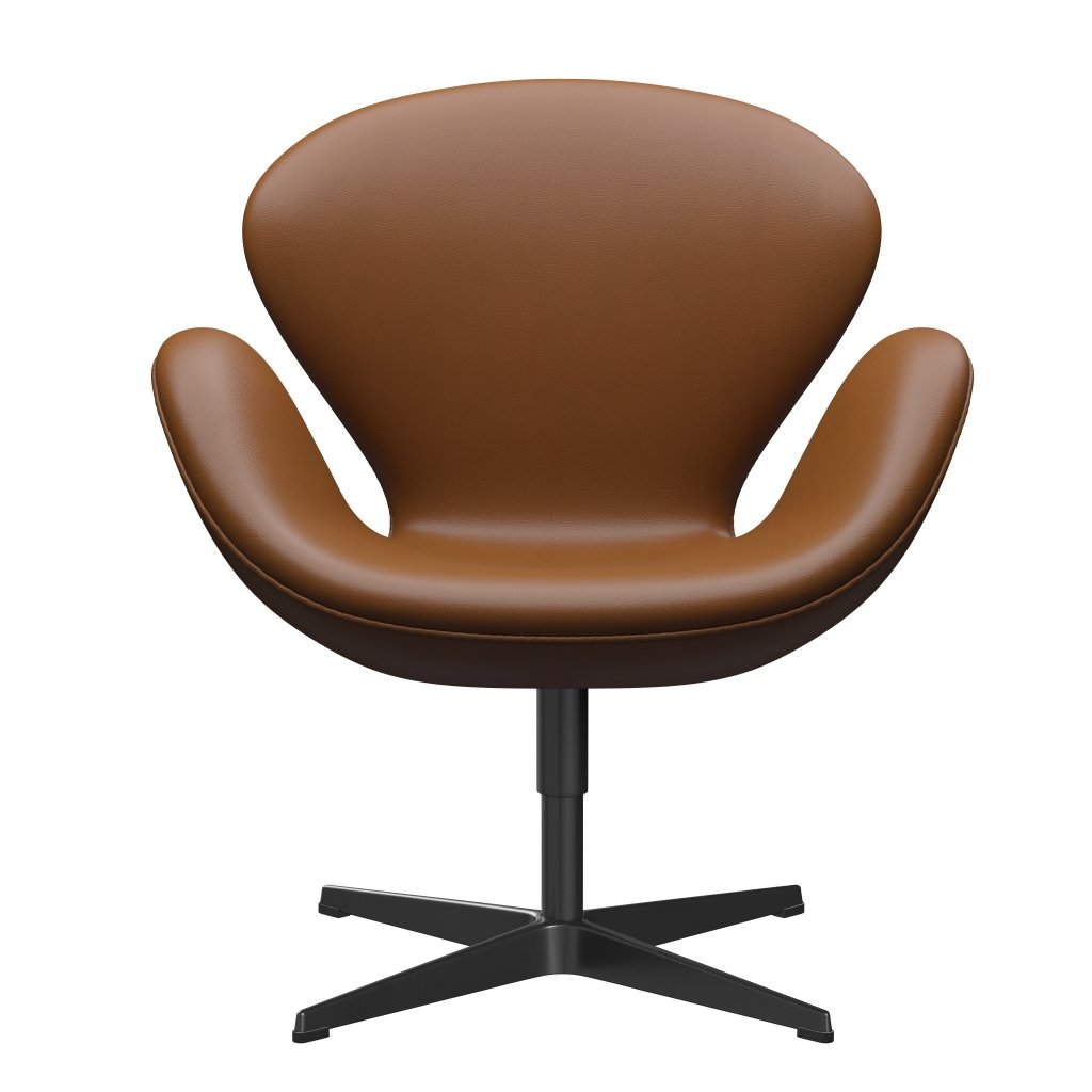 [product_category]-Fritz Hansen Swan Lounge Chair, Black Lacquered/Aura Walnut-Fritz Hansen-3320-CLWAL-BLLA-FRI-1