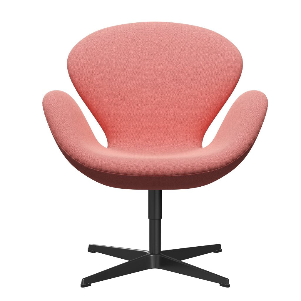 [product_category]-Fritz Hansen Swan Lounge Chair, Black Lacquered/Capture Coral-Fritz Hansen-3320-CP4802-BLLA-FRI-1