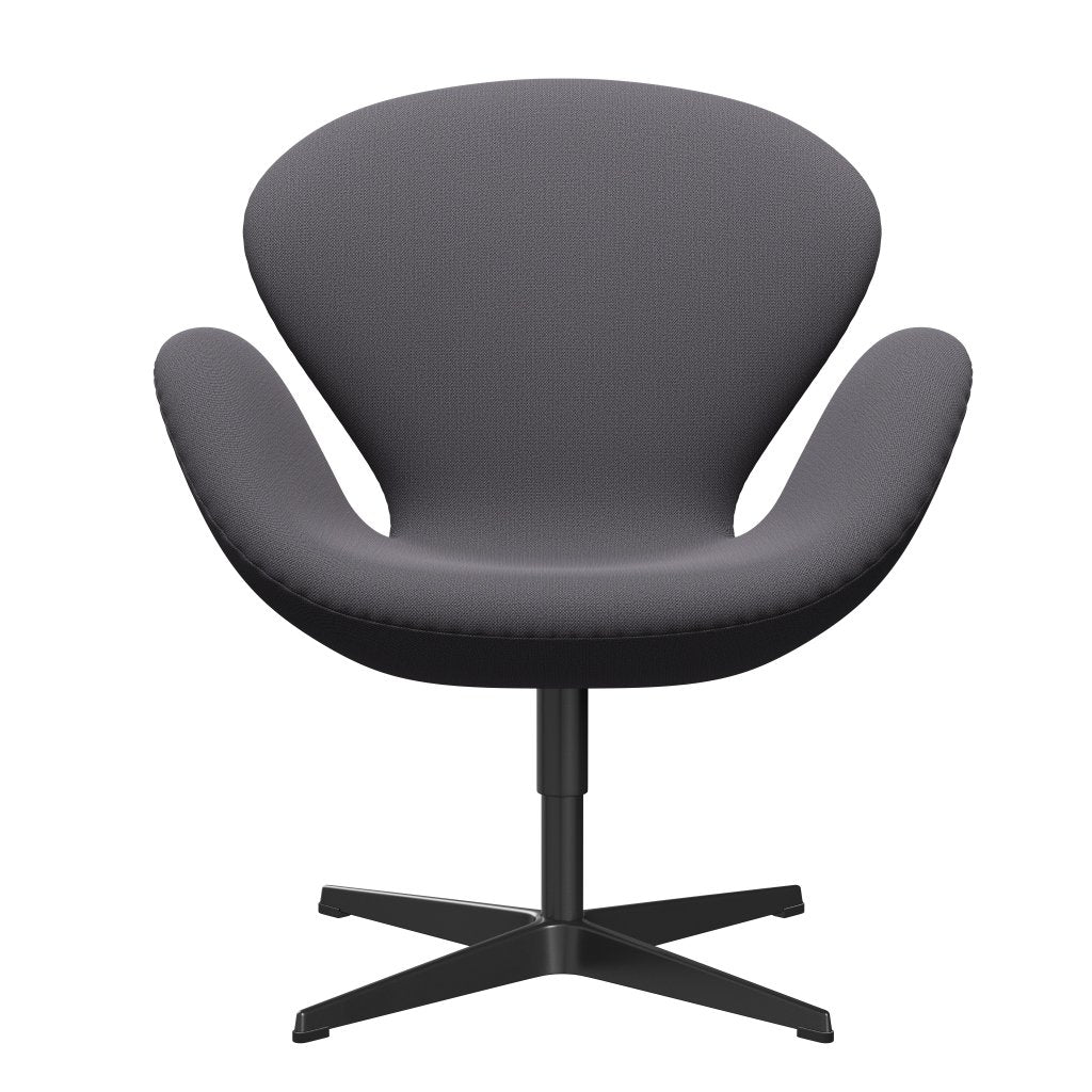 [product_category]-Fritz Hansen Swan Lounge Chair, Black Lacquered/Capture Dark Grey-Fritz Hansen-3320-CP4601-BLLA-FRI-1