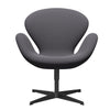  Swan™ Lounge Chair Black Lacquered/Capture Dark Grey