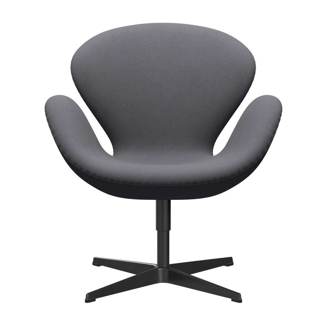 [product_category]-Fritz Hansen Swan Lounge Chair, Black Lacquered/Comfort Grey (01012)-Fritz Hansen-3320-C01012-BLLA-FRI-1