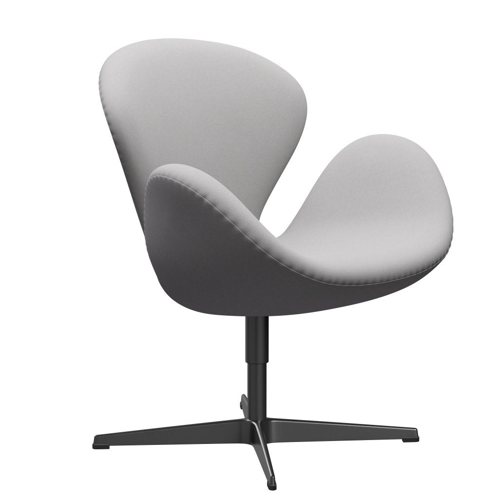 [product_category]-Fritz Hansen Swan Lounge Chair, Black Lacquered/Comfort White/Grey-Fritz Hansen-3320-C01161-BLLA-FRI-2
