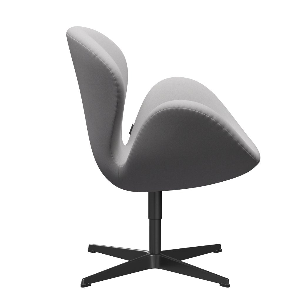 [product_category]-Fritz Hansen Swan Lounge Chair, Black Lacquered/Comfort White/Grey-Fritz Hansen-3320-C01161-BLLA-FRI-3