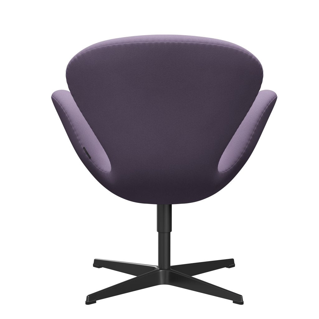 [product_category]-Fritz Hansen Swan Lounge Chair, Black Lacquered/Comfort White/Light Violet-Fritz Hansen-3320-C01043-BLLA-FRI-4