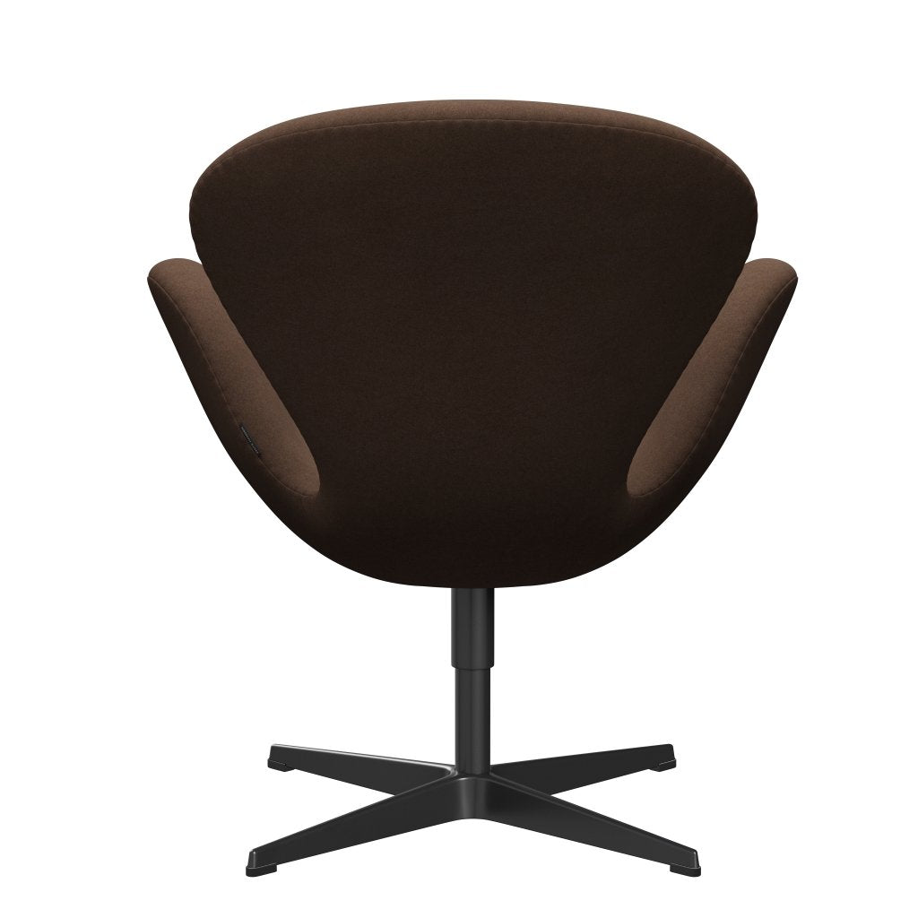 [product_category]-Fritz Hansen Swan Lounge Chair, Black Lacquered/Divina Dark Brown (356)-Fritz Hansen-3320-DIV356-BLLA-FRI-4