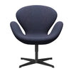 Fritz Hansen Swan™ Lounge Chair, Black Lacquered/Divina Md Cool Grey