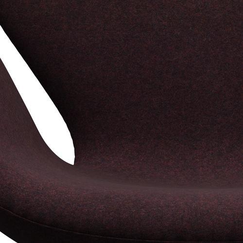 [product_category]-Fritz Hansen Swan Lounge Chair, Black Lacquered/Divina Md Wine Red-Fritz Hansen-3320-DMD673-BLLA-FRI-6