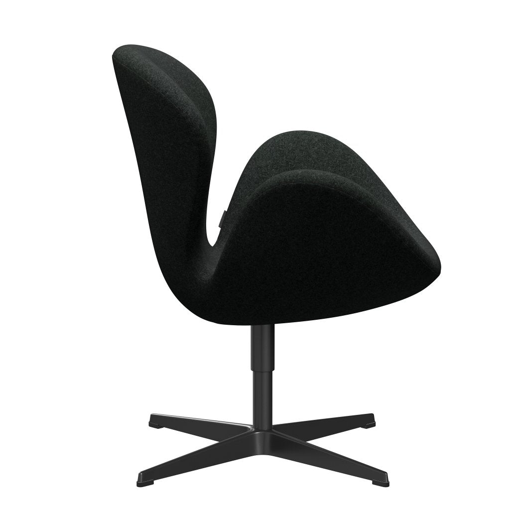 [product_category]-Fritz Hansen Swan Lounge Chair, Black Lacquered/Divina Melange Salt & Pepper-Fritz Hansen-3320-DIM180-BLLA-FRI-3