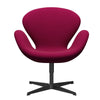  Swan™ Lounge Chair Black Lacquered/Divina Pink Dark