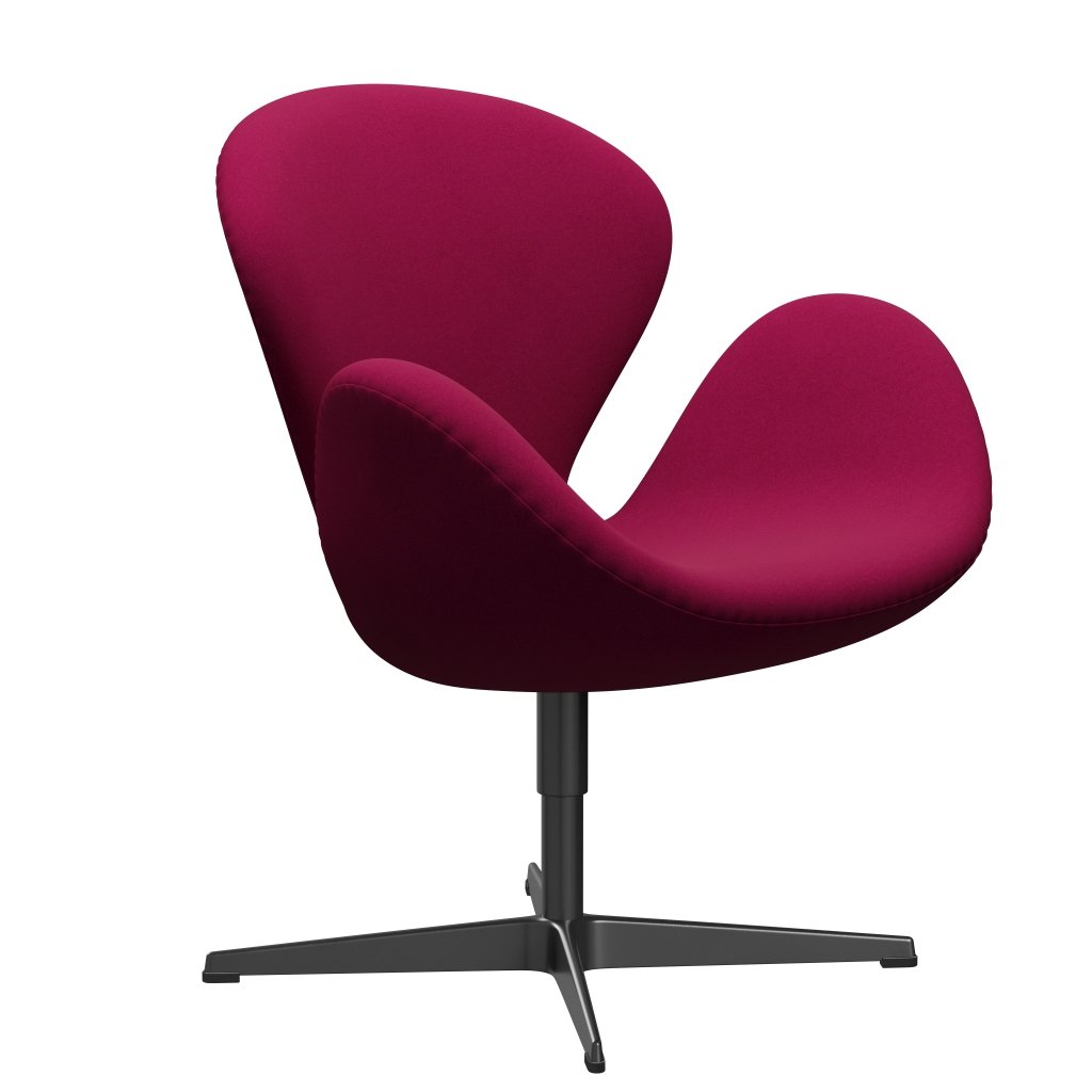 [product_category]-Fritz Hansen Swan Lounge Chair, Black Lacquered/Divina Pink Dark-Fritz Hansen-3320-DIV662-BLLA-FRI-2