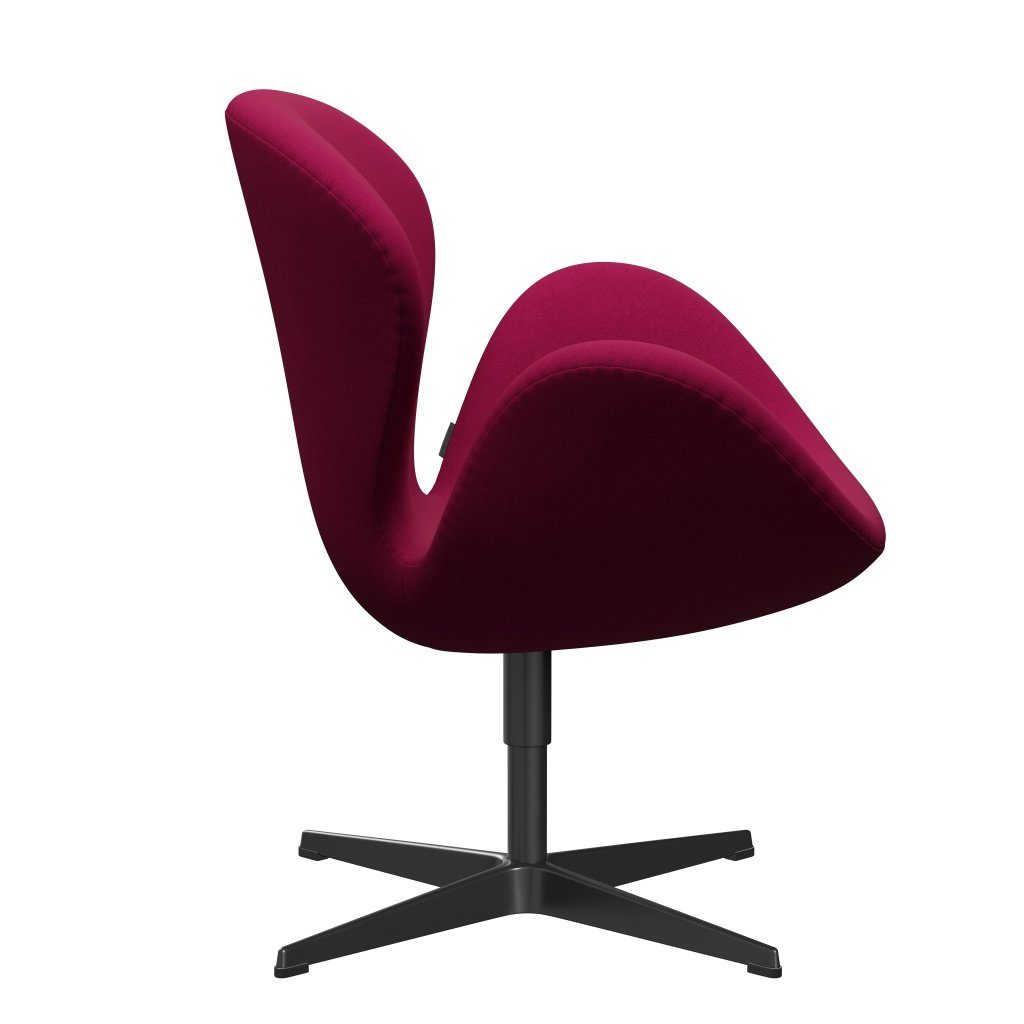 [product_category]-Fritz Hansen Swan Lounge Chair, Black Lacquered/Divina Pink Dark-Fritz Hansen-3320-DIV662-BLLA-FRI-3