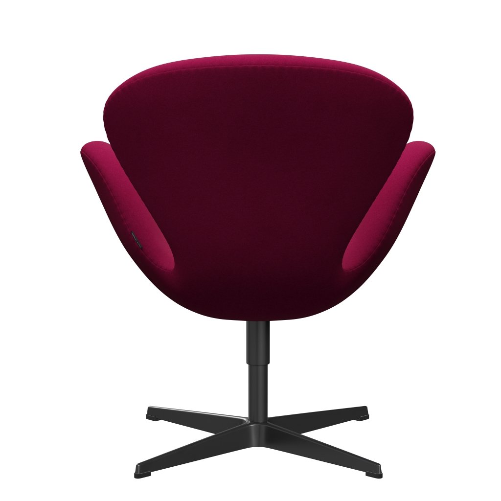 [product_category]-Fritz Hansen Swan Lounge Chair, Black Lacquered/Divina Pink Dark-Fritz Hansen-3320-DIV662-BLLA-FRI-4