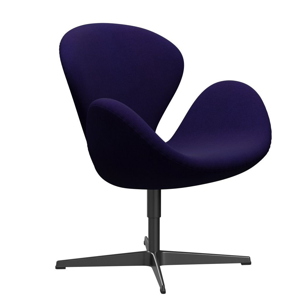 [product_category]-Fritz Hansen Swan Lounge Chair, Black Lacquered/Divina Violet Dark (692)-Fritz Hansen-3320-DIV692-BLLA-FRI-2