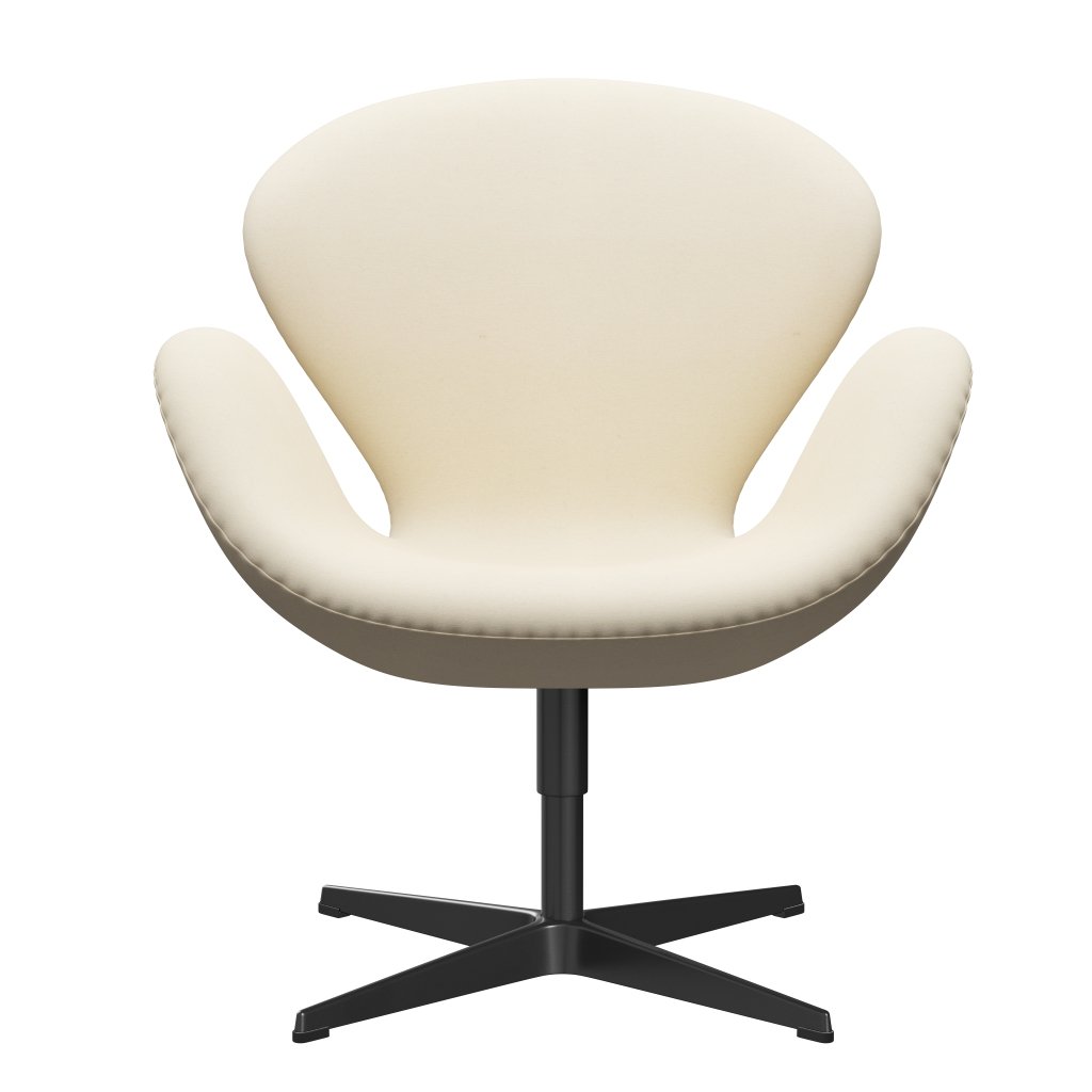 [product_category]-Fritz Hansen Swan Lounge Chair, Black Lacquered/Divina White-Fritz Hansen-3320-DIV106-BLLA-FRI-1