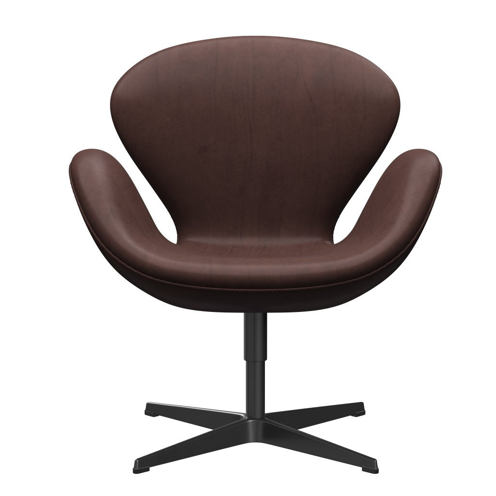 [product_category]-Fritz Hansen Swan Lounge Chair, Black Lacquered/Embrace Concrete-Fritz Hansen-3320-SECHOC-BLLA-FRI-1