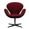  Swan™ Lounge Chair Black Lacquered/Fame Bordeaux (64058)