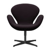  Swan™ Lounge Chair Black Lacquered/Fame Brown (61108)