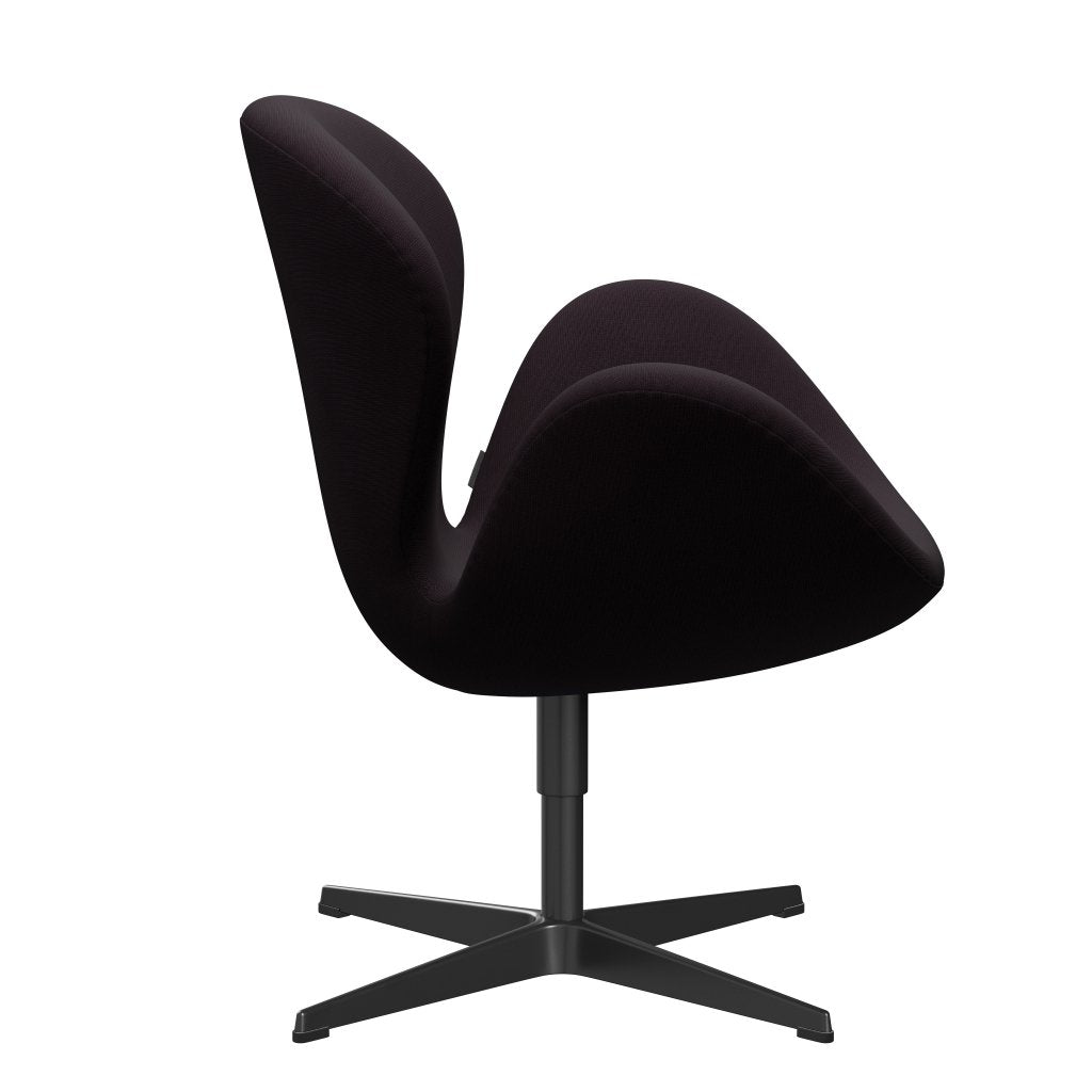 [product_category]-Fritz Hansen Swan Lounge Chair, Black Lacquered/Fame Brown (61108)-Fritz Hansen-3320-F61108-BLLA-FRI-3