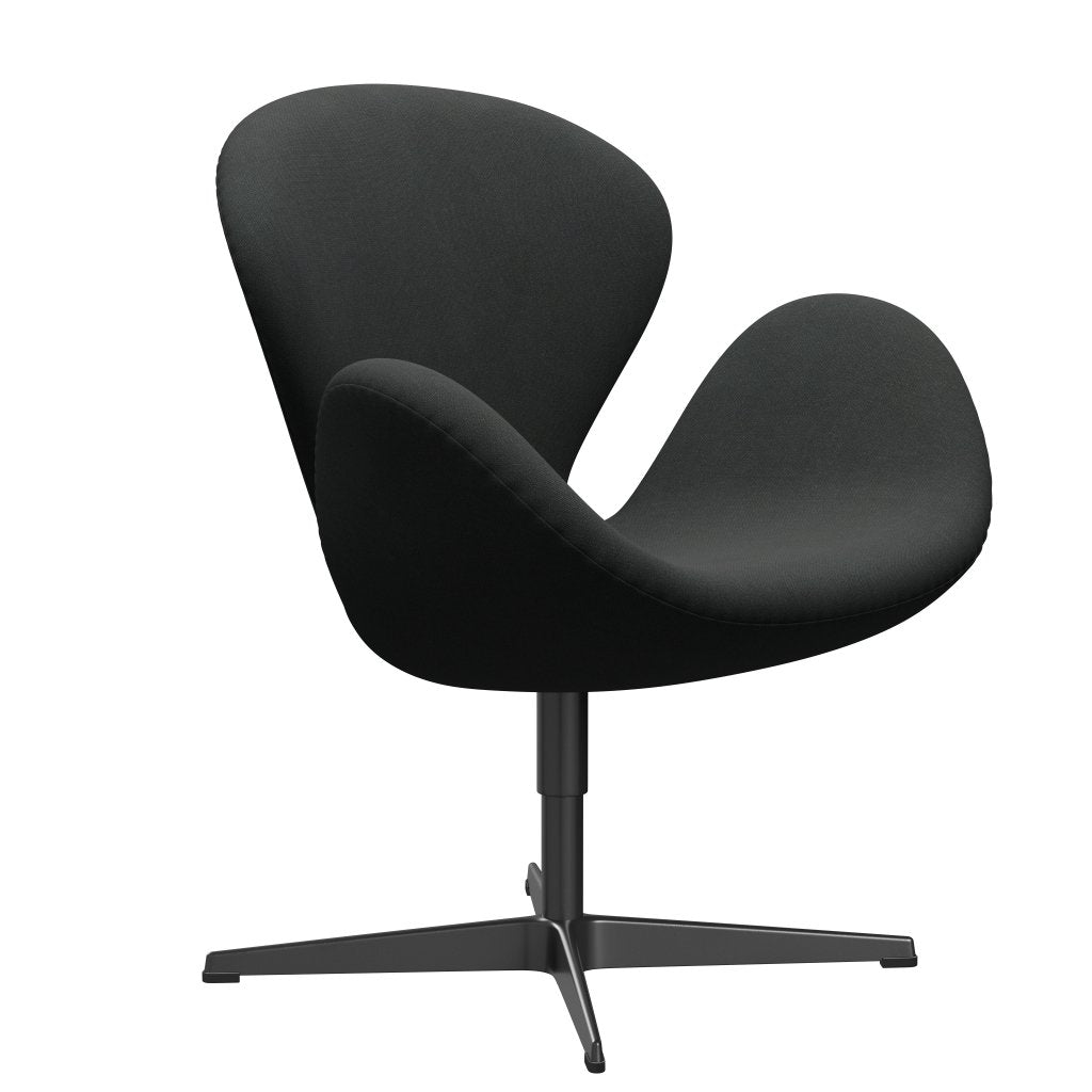 [product_category]-Fritz Hansen Swan Lounge Chair, Black Lacquered/Fiord Charcoal Grey-Fritz Hansen-3320-FIO382-BLLA-FRI-2