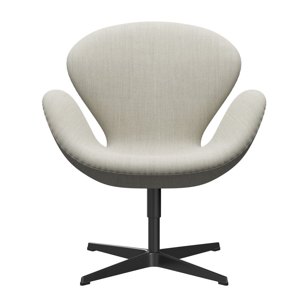 [product_category]-Fritz Hansen Swan Lounge Chair, Black Lacquered/Fiord Grey-Fritz Hansen-3320-FIO101-BLLA-FRI-1