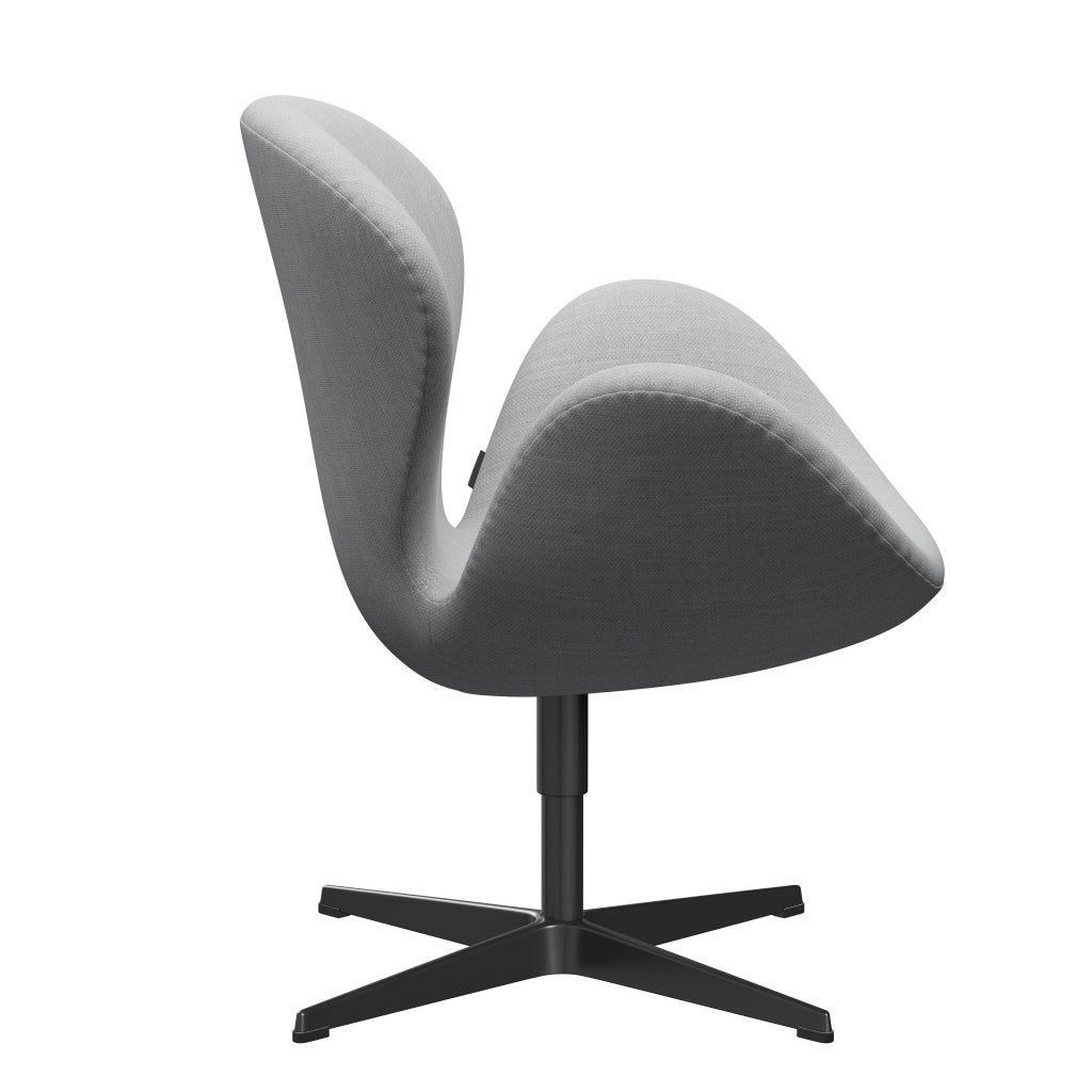 [product_category]-Fritz Hansen Swan Lounge Chair, Black Lacquered/Fiord Grey/Medium Grey-Fritz Hansen-3320-FIO121-BLLA-FRI-3