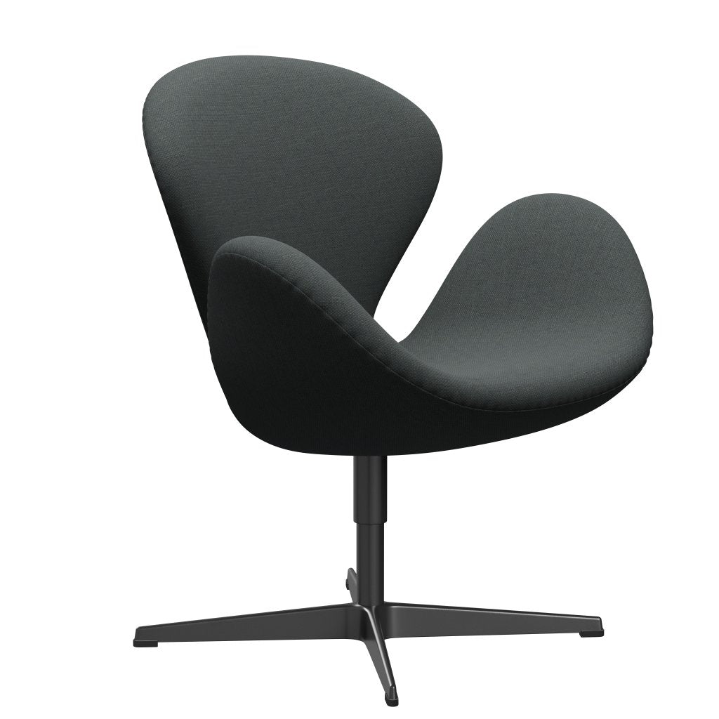 [product_category]-Fritz Hansen Swan Lounge Chair, Black Lacquered/Fiord Medium Grey/Dark Grey-Fritz Hansen-3320-FIO171-BLLA-FRI-2
