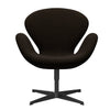  Swan™ Lounge Chair Black Lacquered/Hallingdal Black/Brown
