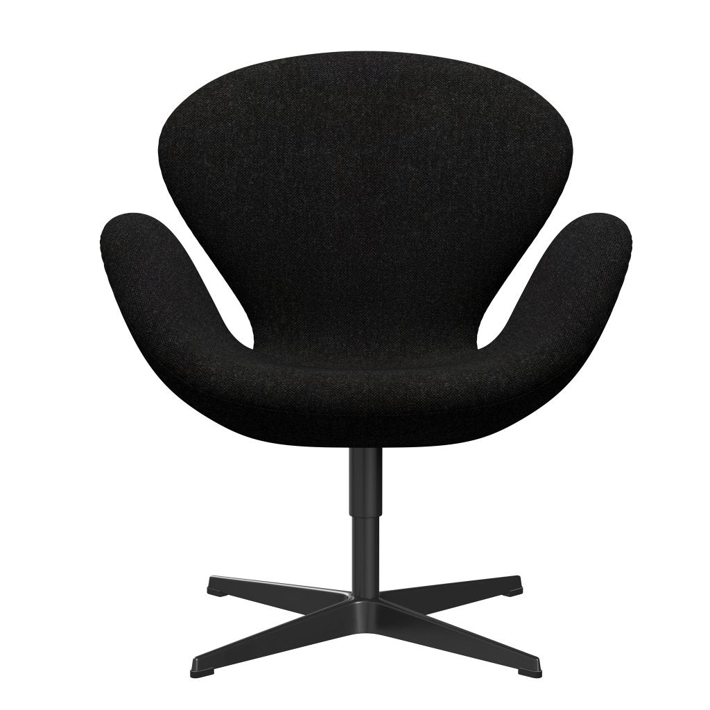 [product_category]-Fritz Hansen Swan Lounge Chair, Black Lacquered/Hallingdal Charcoal-Fritz Hansen-3320-HAL180-BLLA-FRI-1