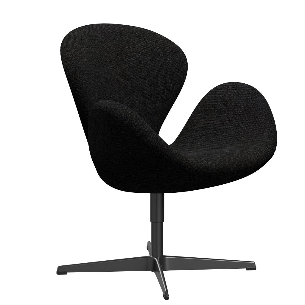 [product_category]-Fritz Hansen Swan Lounge Chair, Black Lacquered/Hallingdal Charcoal-Fritz Hansen-3320-HAL180-BLLA-FRI-2