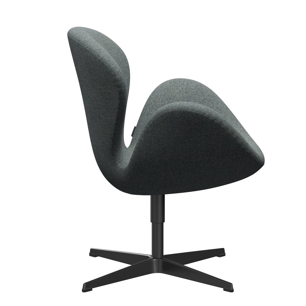 [product_category]-Fritz Hansen Swan Lounge Chair, Black Lacquered/Hallingdal Grey-Fritz Hansen-3320-HAL130-BLLA-FRI-3
