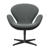 Fritz Hansen Swan™ Lounge Chair, Black Lacquered/Hallingdal White Black