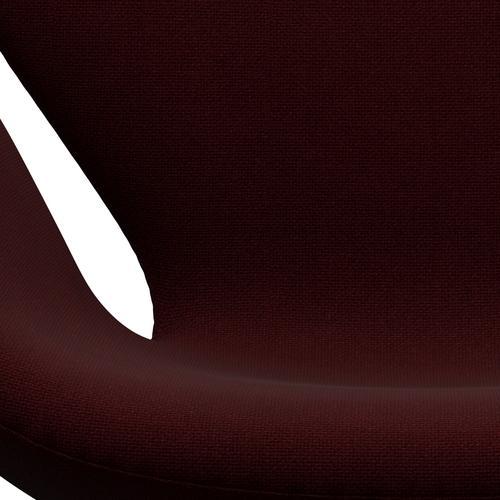 [product_category]-Fritz Hansen Swan Lounge Chair, Black Lacquered/Hallingdal Wine Red-Fritz Hansen-3320-HAL694-BLLA-FRI-6