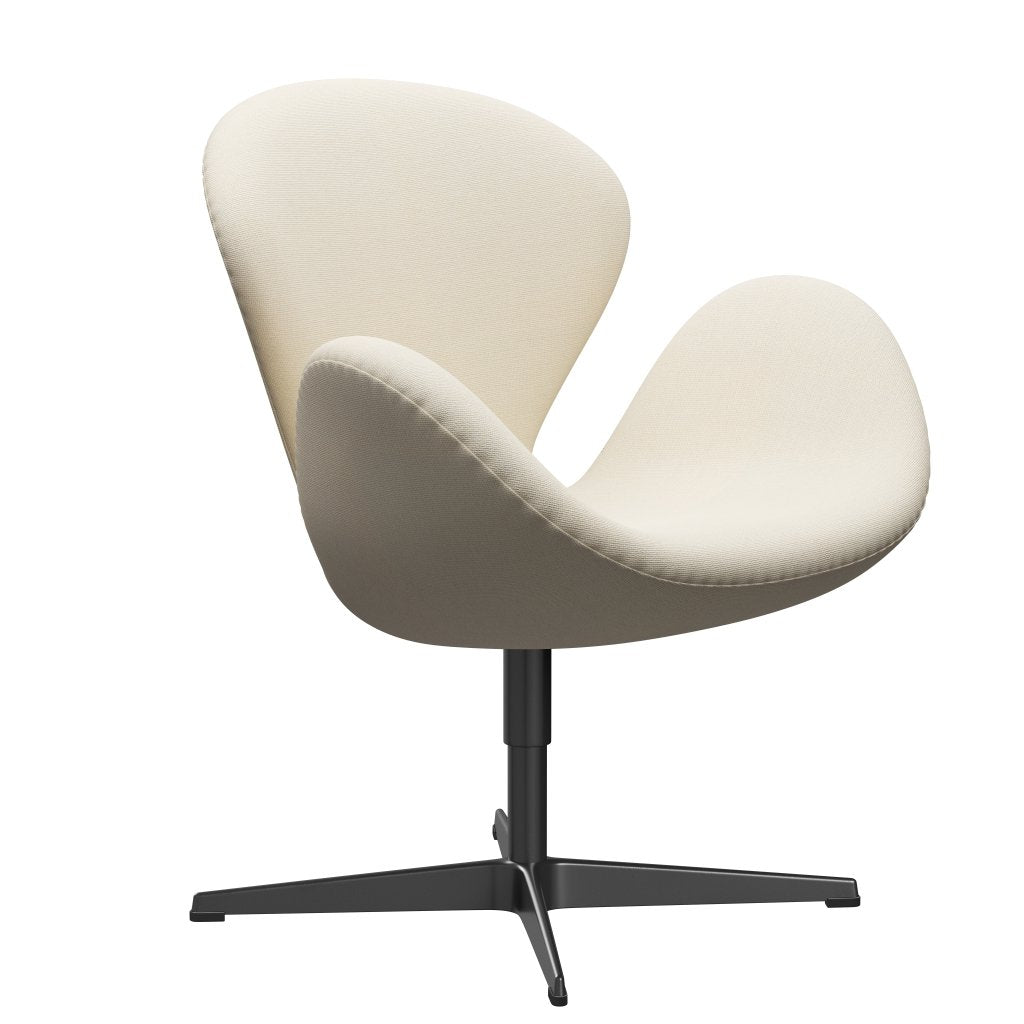 [product_category]-Fritz Hansen Swan Lounge Chair, Black Lacquered/Hallingdal Wool White-Fritz Hansen-3320-HAL100-BLLA-FRI-2