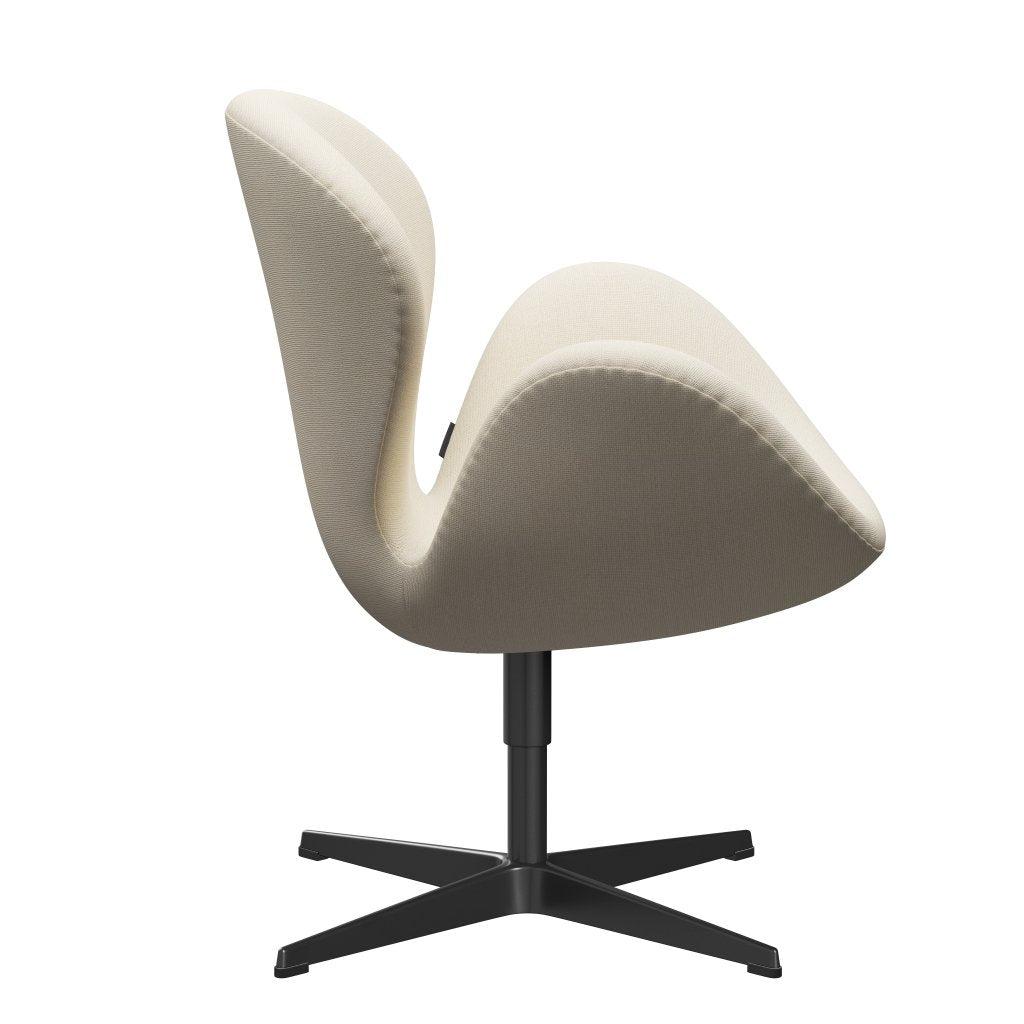 [product_category]-Fritz Hansen Swan Lounge Chair, Black Lacquered/Hallingdal Wool White-Fritz Hansen-3320-HAL100-BLLA-FRI-3