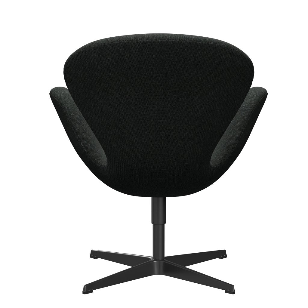 [product_category]-Fritz Hansen Swan Lounge Chair, Black Lacquered/Re Wool Black/Natural-Fritz Hansen-3320-REW198-BLLA-FRI-4
