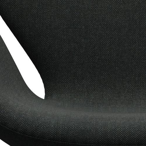[product_category]-Fritz Hansen Swan Lounge Chair, Black Lacquered/Re Wool Black/Natural-Fritz Hansen-3320-REW198-BLLA-FRI-6