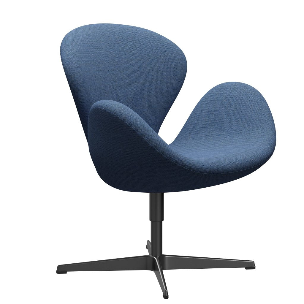 [product_category]-Fritz Hansen Swan Lounge Chair, Black Lacquered/Re Wool Blue/Natural-Fritz Hansen-3320-REW758-BLLA-FRI-2