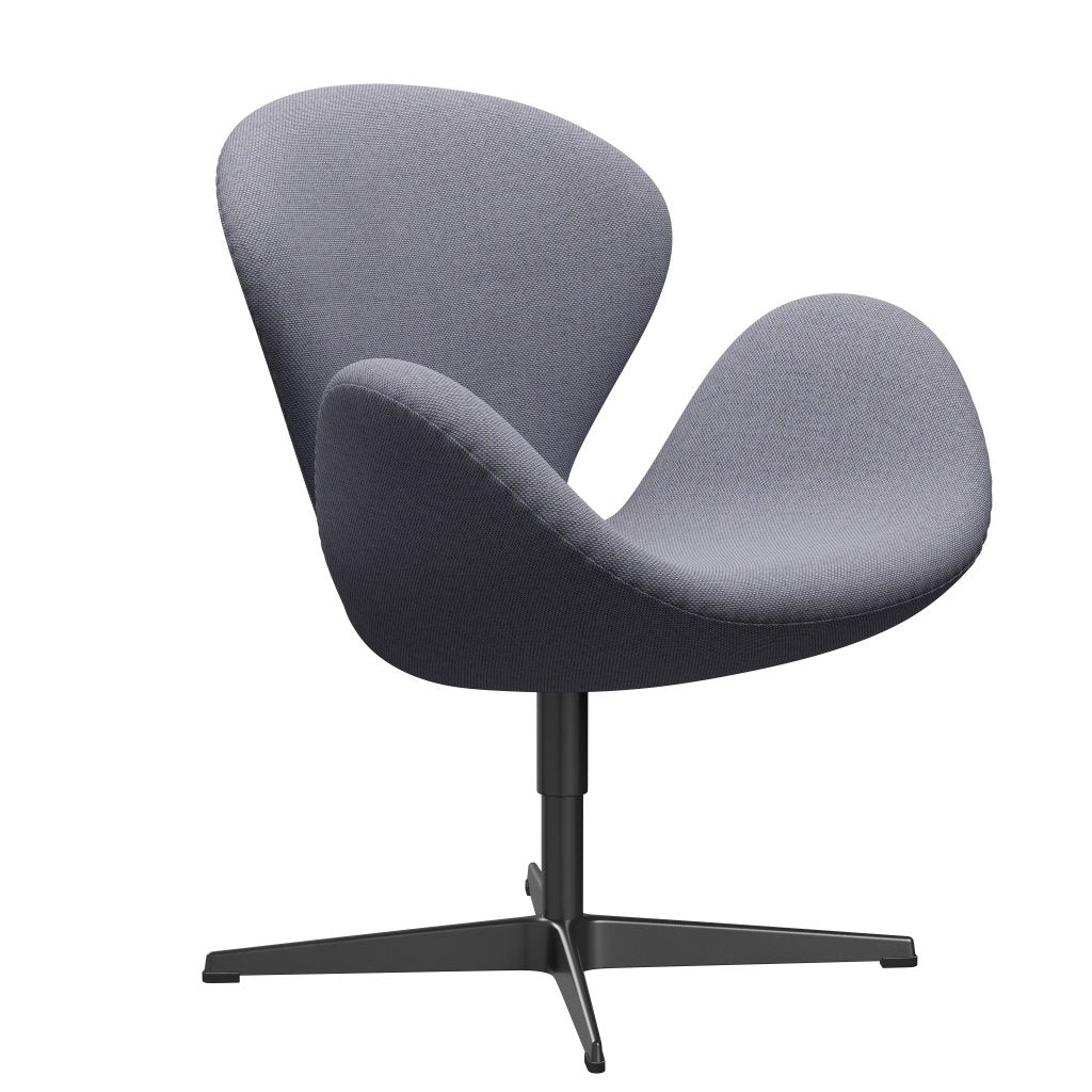 [product_category]-Fritz Hansen Swan Lounge Chair, Black Lacquered/Re Wool Lavender/Natural-Fritz Hansen-3320-REW658-BLLA-FRI-2