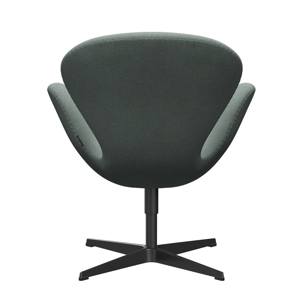 [product_category]-Fritz Hansen Swan Lounge Chair, Black Lacquered/Re Wool Light Aquamarine/Natural-Fritz Hansen-3320-REW868-BLLA-FRI-4
