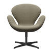 Fritz Hansen Swan™ Lounge Chair, Black Lacquered/Re Wool Light Beige/Natural