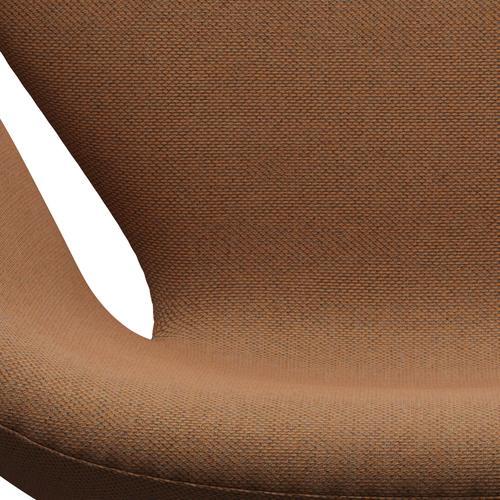 [product_category]-Fritz Hansen Swan Lounge Chair, Black Lacquered/Re Wool Ornage/Natural-Fritz Hansen-3320-REW568-BLLA-FRI-6