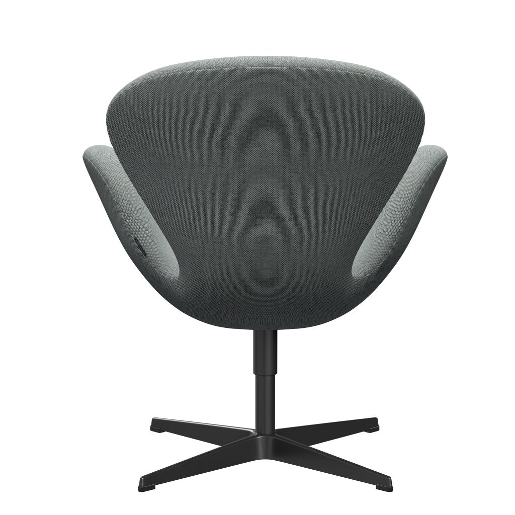 [product_category]-Fritz Hansen Swan Lounge Chair, Black Lacquered/Re Wool Pale Aqua-Fritz Hansen-3320-REW828-BLLA-FRI-4
