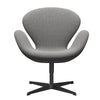 Fritz Hansen Swan™ Lounge Chair, Black Lacquered/Re Wool Wool White/Natural