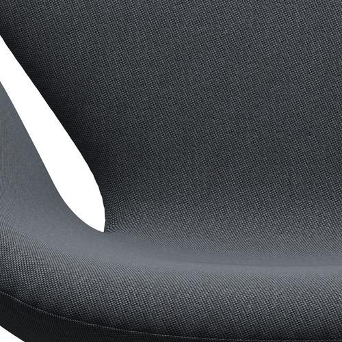 [product_category]-Fritz Hansen Swan Lounge Chair, Black Lacquered/Rime Black/Grey-Fritz Hansen-3320-RIM741-BLLA-FRI-6