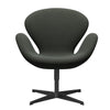 Fritz Hansen Swan™ Lounge Chair, Black Lacquered/Rime Brown/Moss Green